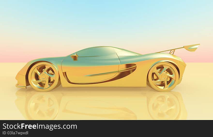 Driving image of the Sports car