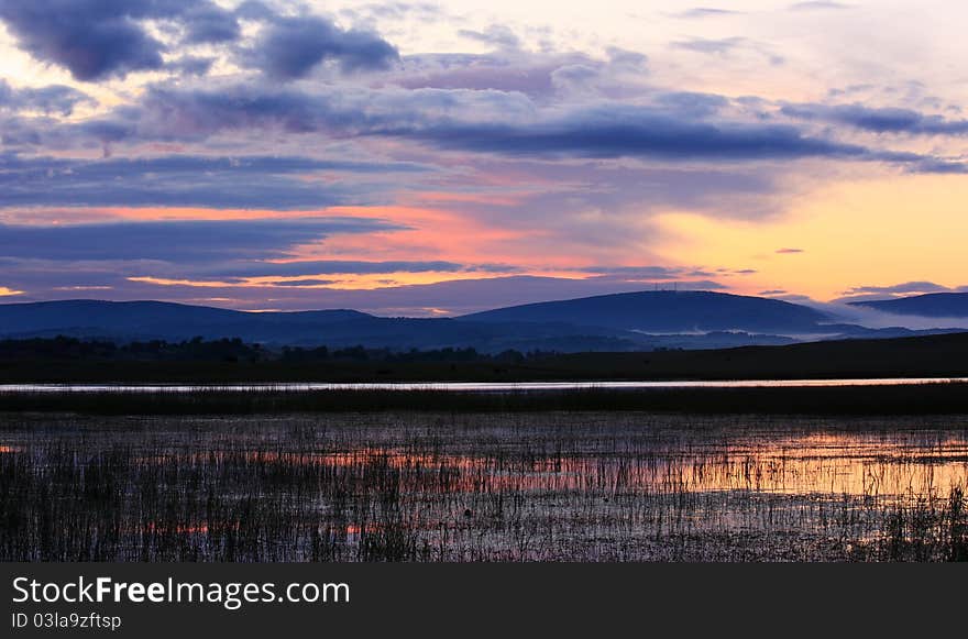 Sunrise of river