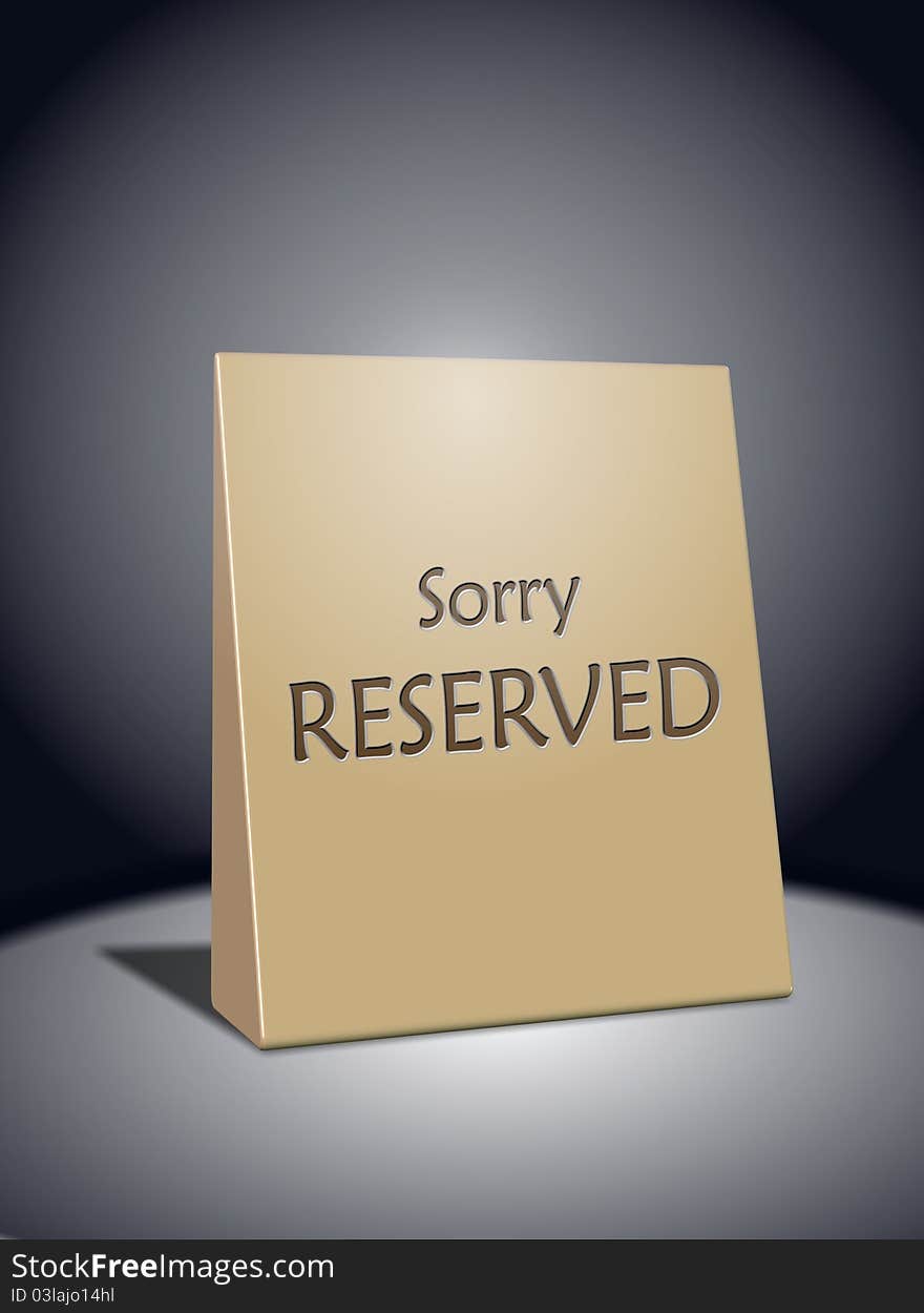 Sorry reserved sign