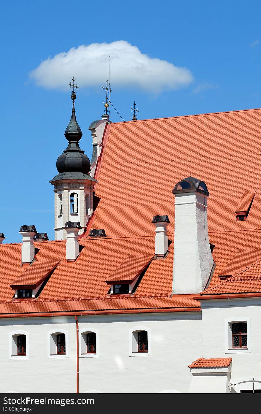 Typical old building in Vilnius, Lithuania