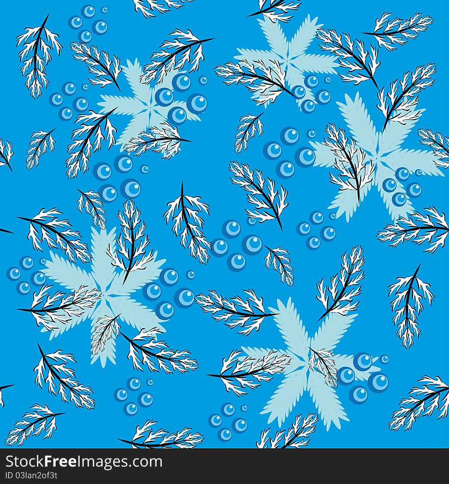 Winter background with snowflakes. illustration