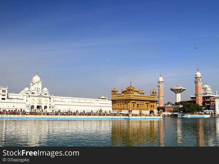 Golden temple in Amtisar, India.