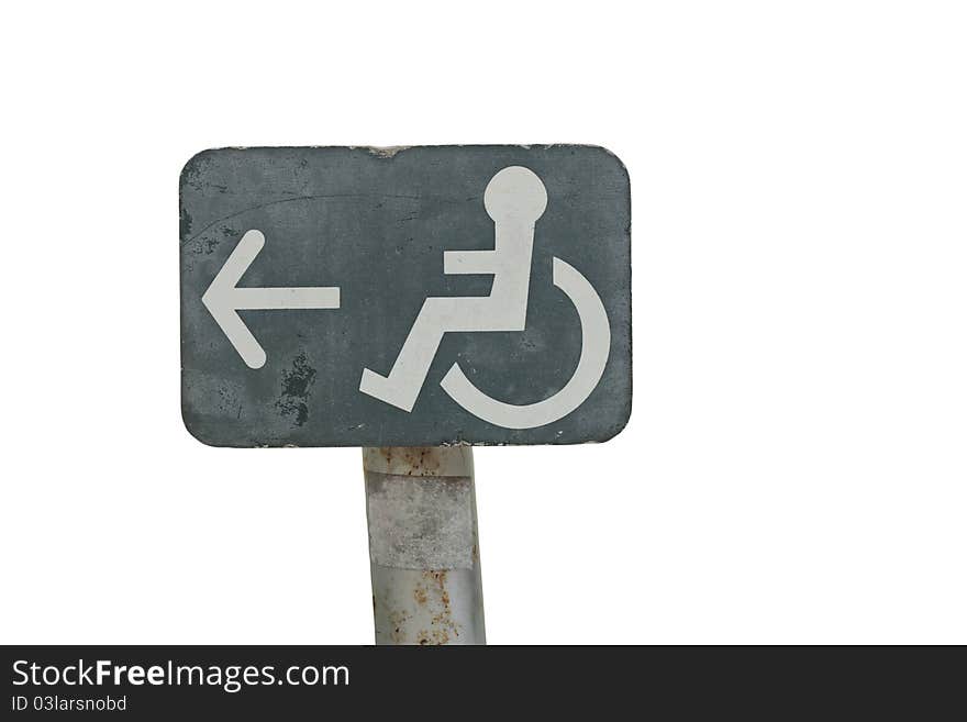 Directional signs for the walk symbol sat on the cart. Directional signs for the walk symbol sat on the cart.