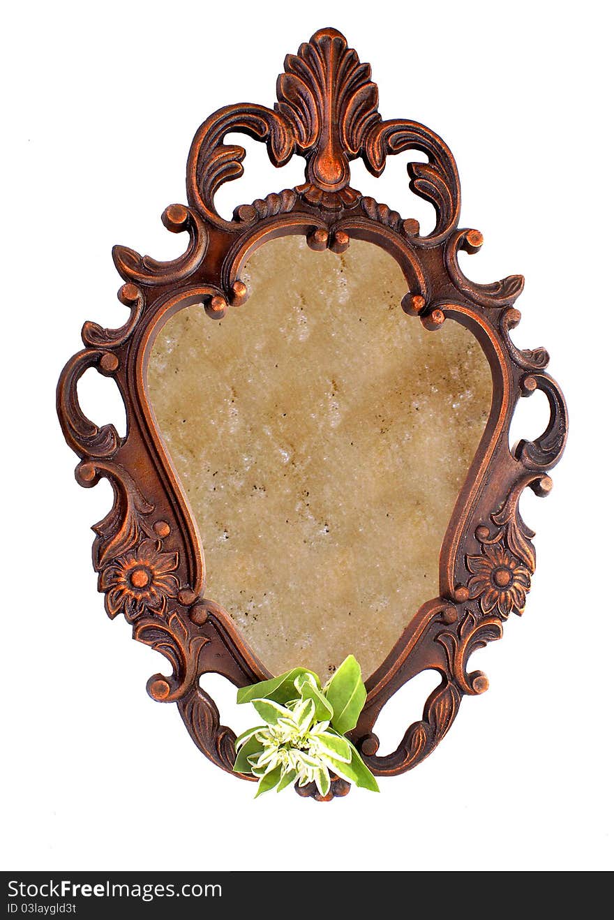 Decorative frame from metal in a baroque taste.