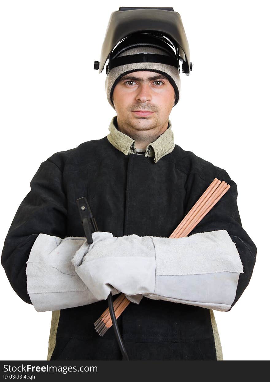 Welder on a white background.