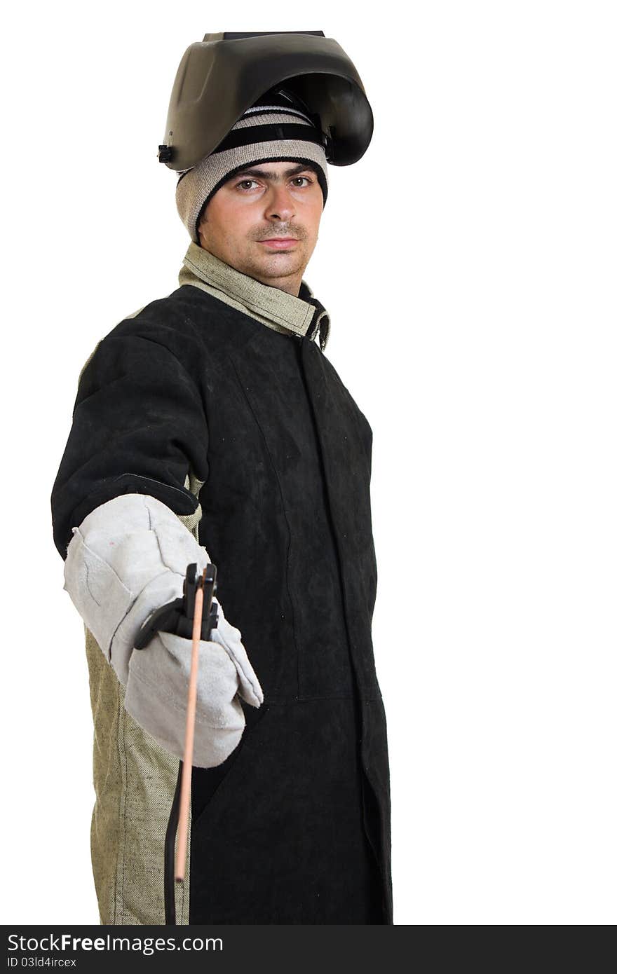 Welder on a white background.