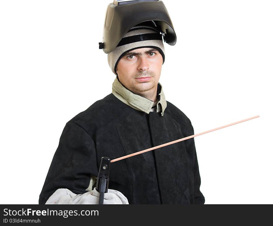 Welder on a white background.