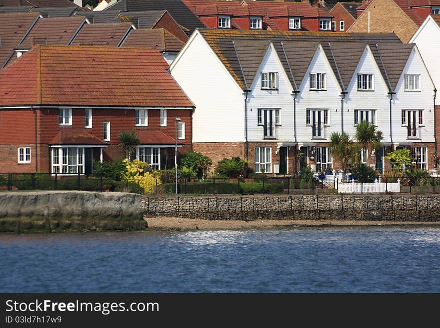 Houses on a waterside