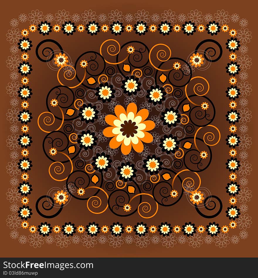 Pattern with flower