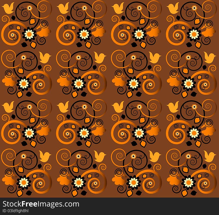 Pattern with flower seamless texture