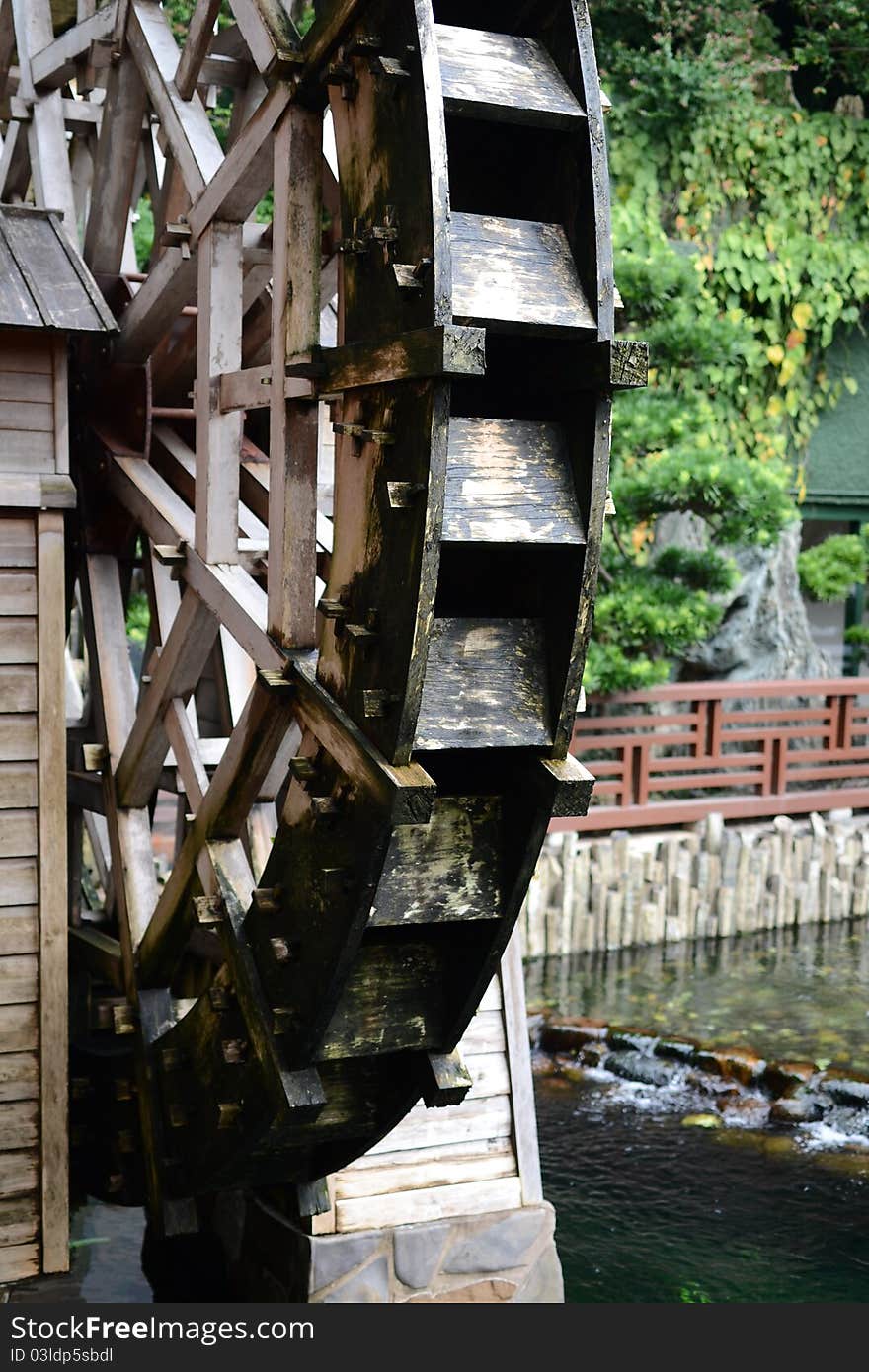 An old water wheel in Hong Kong