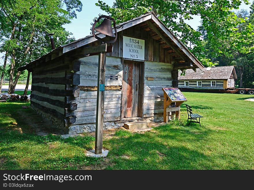 1834 log schoolhouse in Delphi, Indiana. 1834 log schoolhouse in Delphi, Indiana