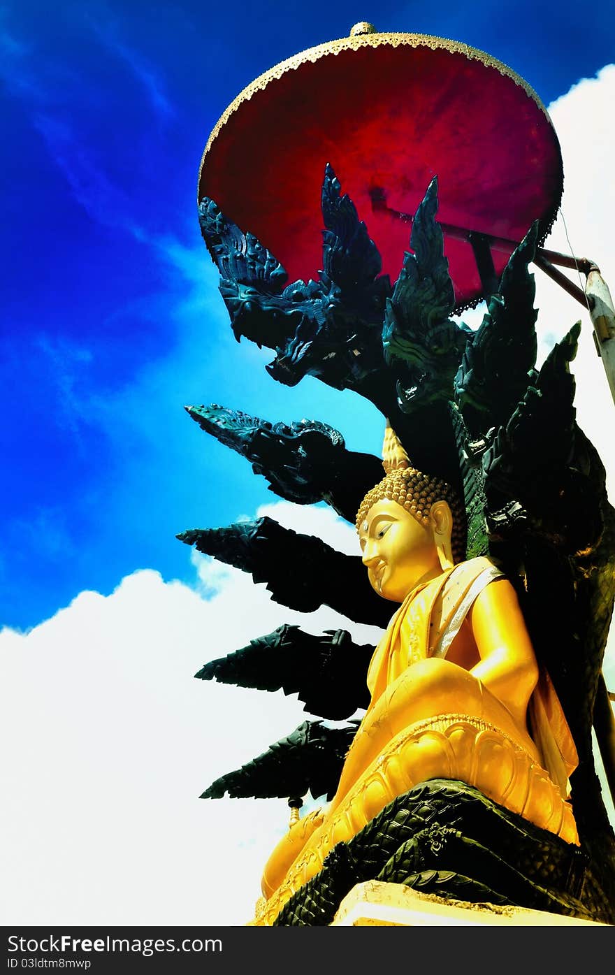 The Buddha sculpture at Watluang Buddhist temple  in Northeast thailand. The Buddha sculpture at Watluang Buddhist temple  in Northeast thailand