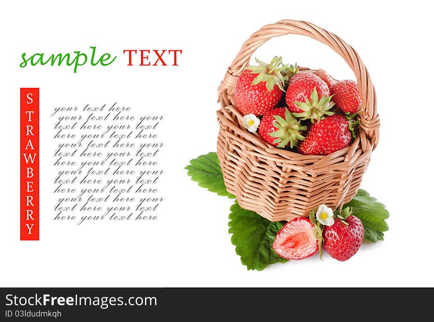 Fresh strawberry in basket