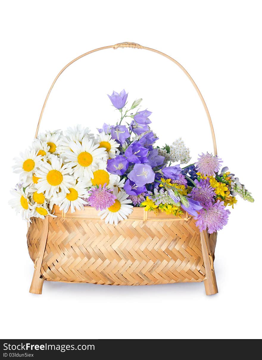 Beautiful Flowers In A Basket