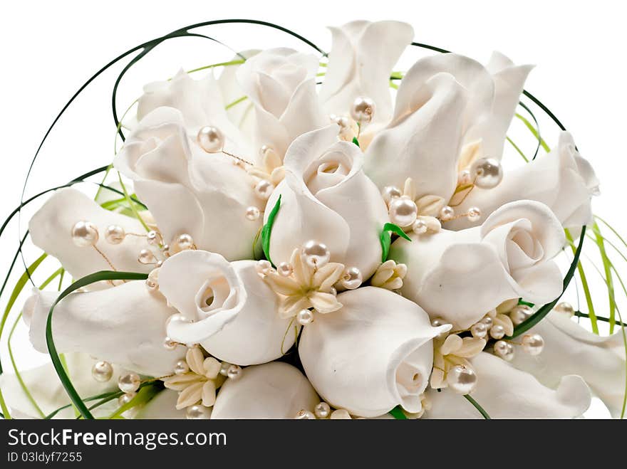 Bridal bouquet. On white background