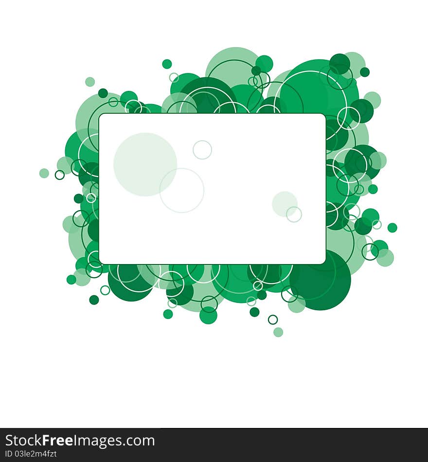 Abstract Background. Illustration. Green Circles.