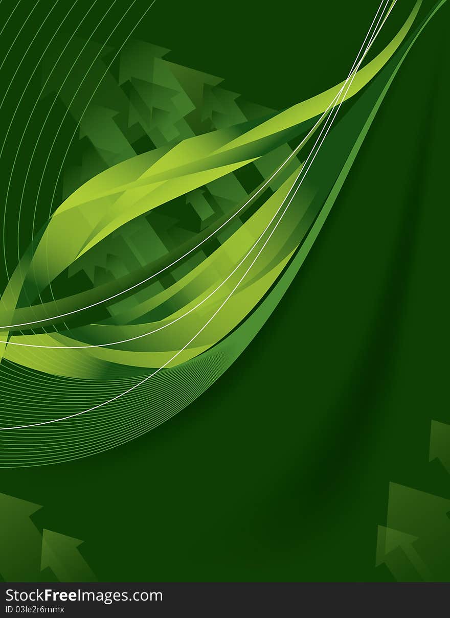 Abstract Green Leaf Background. Illustration. Abstract Green Leaf Background. Illustration.