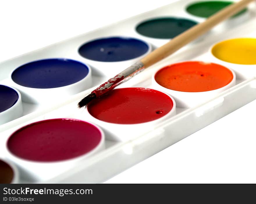 Watercolor Paints Isolated