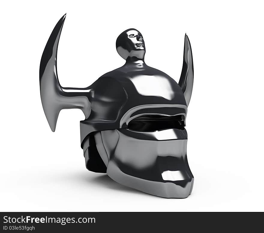 Dark knight helmet with a slight shadow. Dark knight helmet with a slight shadow