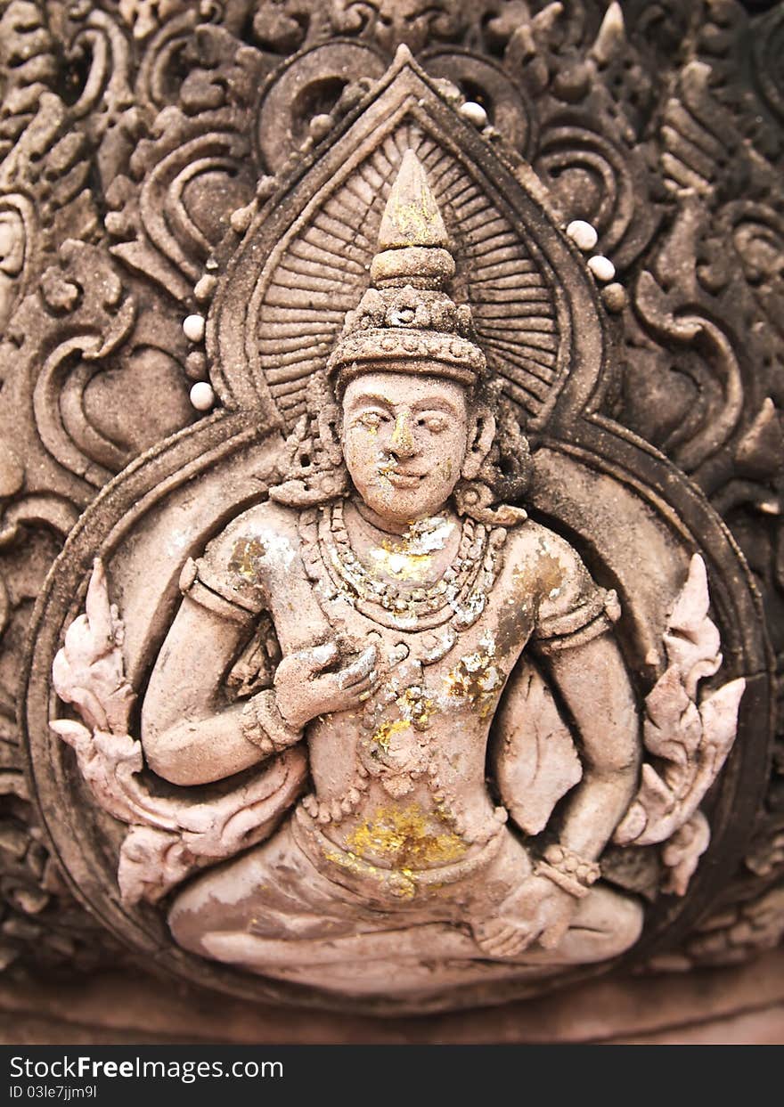 Thai style god (Deva) statue stone