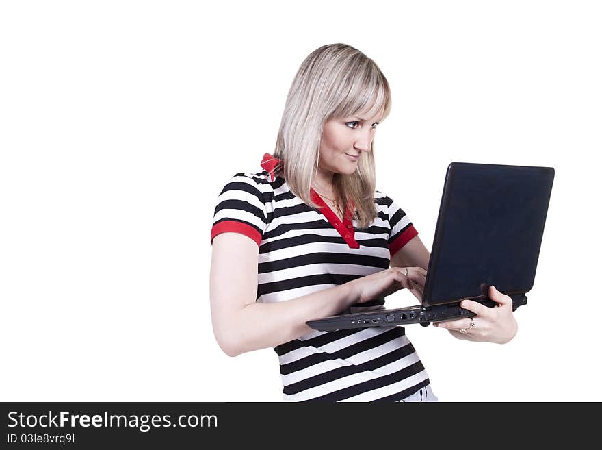 Pretty girl with notebook