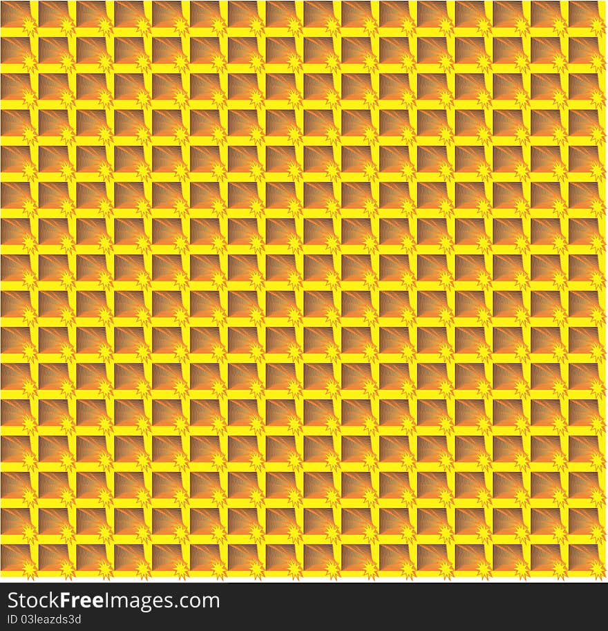 Yellow abstract background with squares