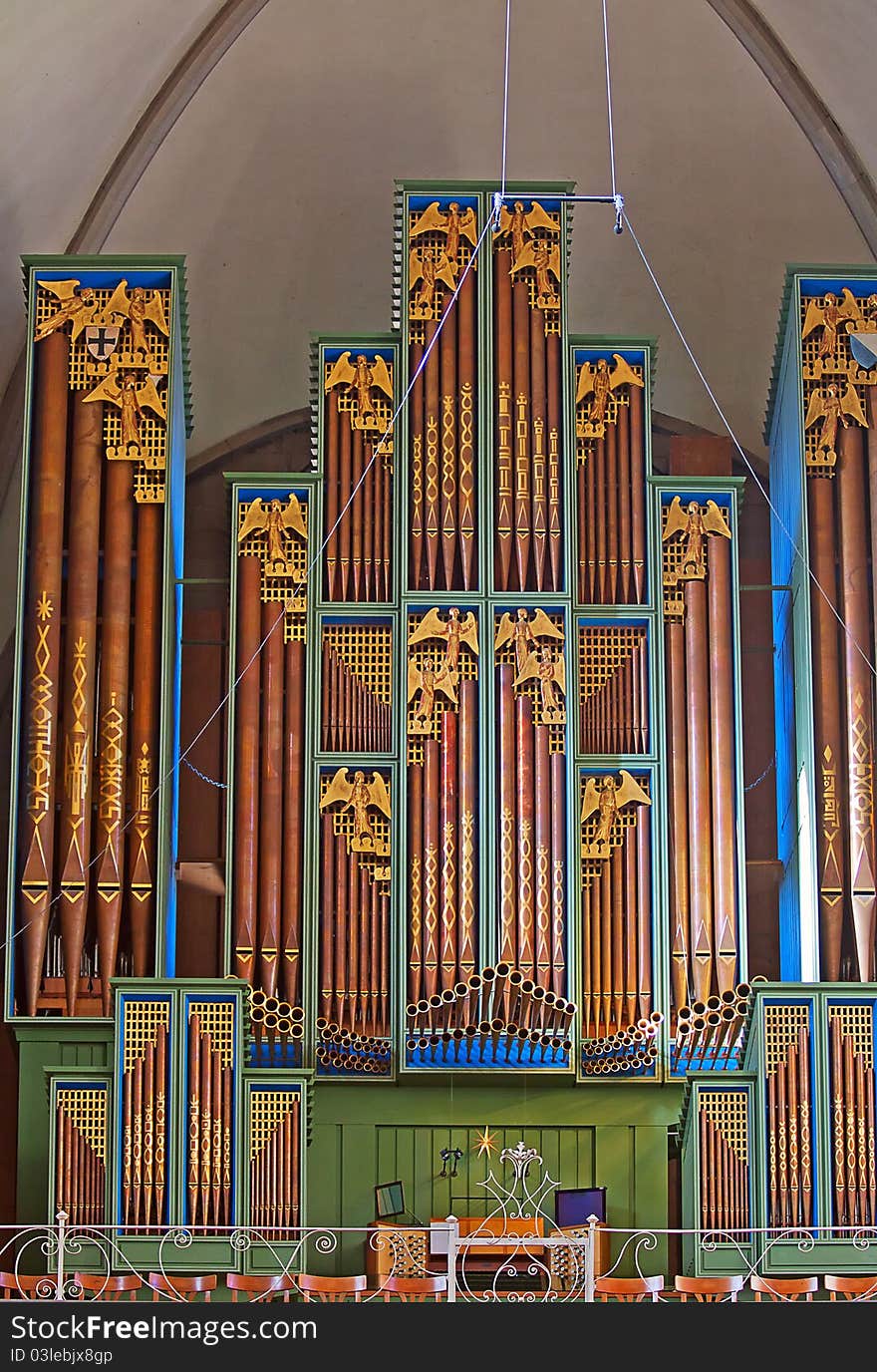 Organ in a small church