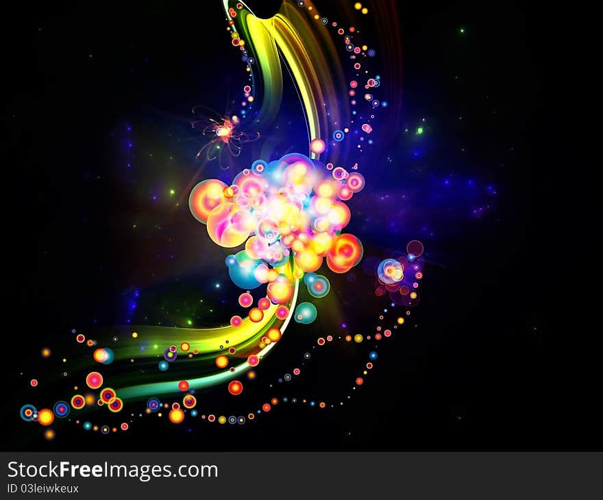 Abstract colorful background design against dark background