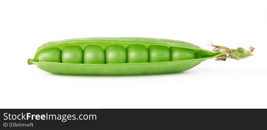 Peas isolated on white background