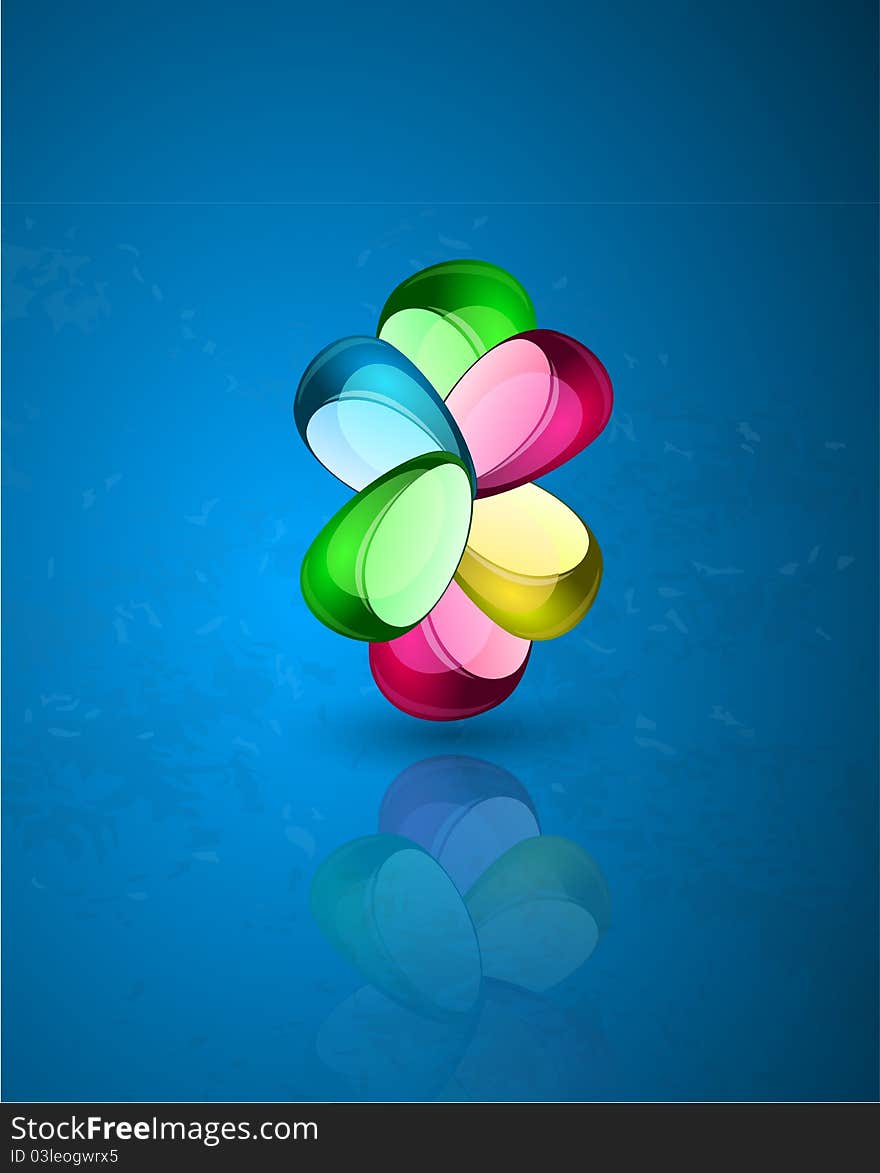 Abstract vector glass shapes background