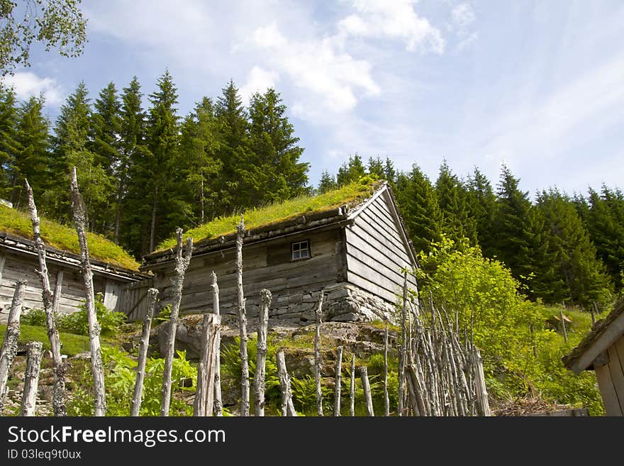 Ancient wooden huts, Norway