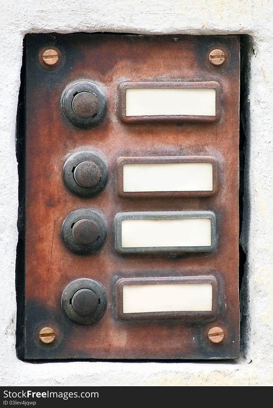 Old entrance panel