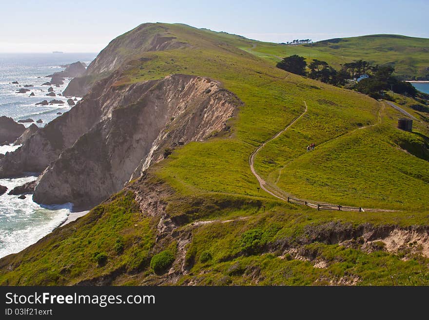 Winding Path On The Ocean Coast