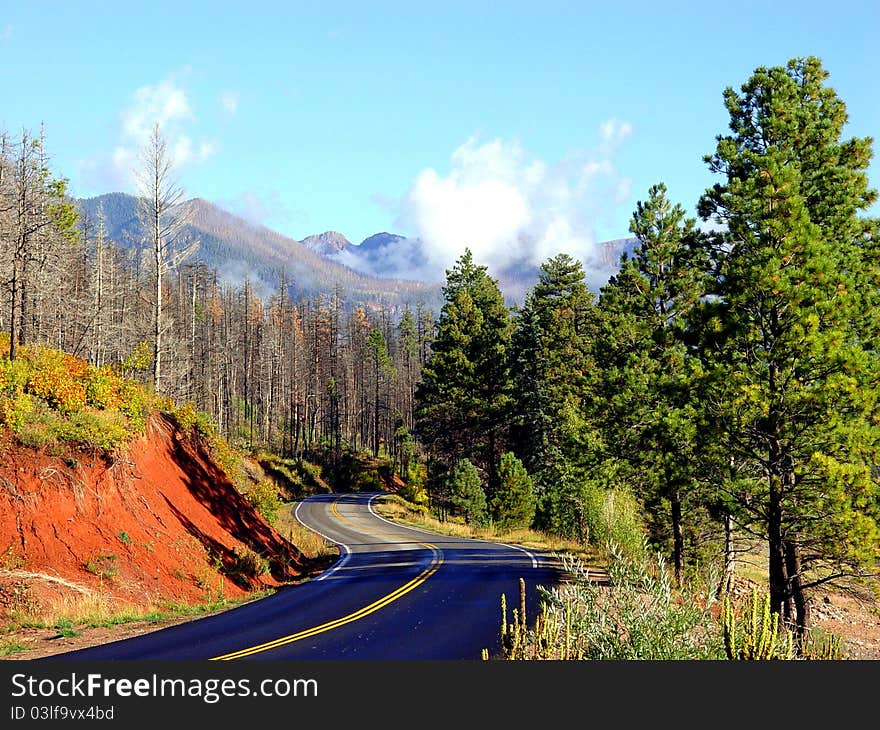 A country drive to Vallecito Lake in Southern Colorado. A country drive to Vallecito Lake in Southern Colorado.