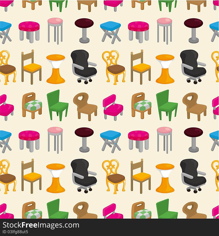 Chair Furniture Seamless Pattern