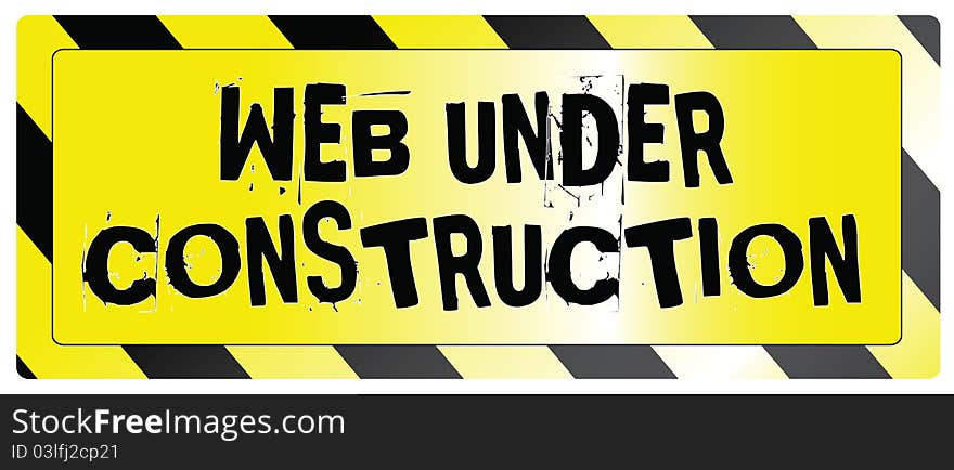 Web under construction - computer generated sign