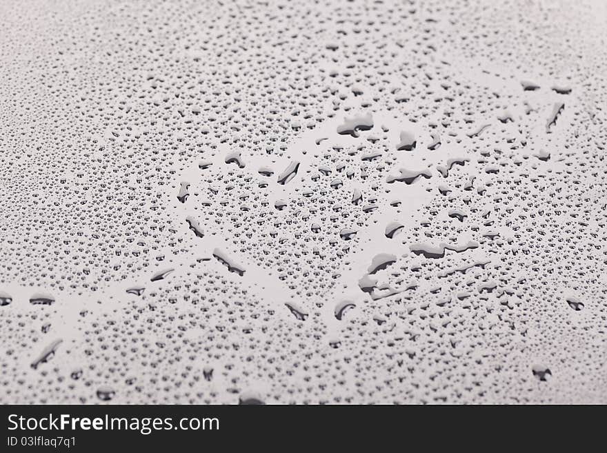 Close-up Photo of Water Drops .Heart composed of water droplets. Close-up of studo shot. Close-up Photo of Water Drops .Heart composed of water droplets. Close-up of studo shot.