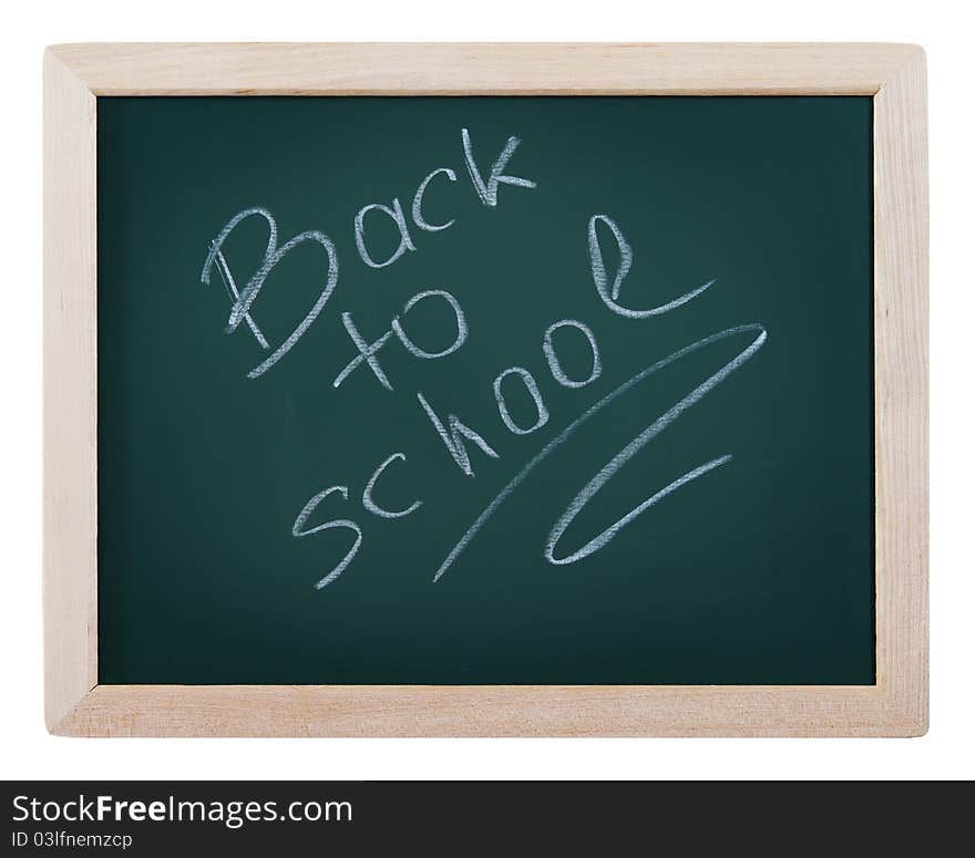 Blackboard with text