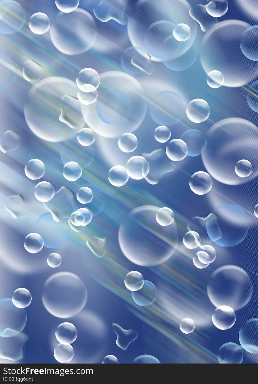 Abstract blur bubble on blue background. Abstract blur bubble on blue background