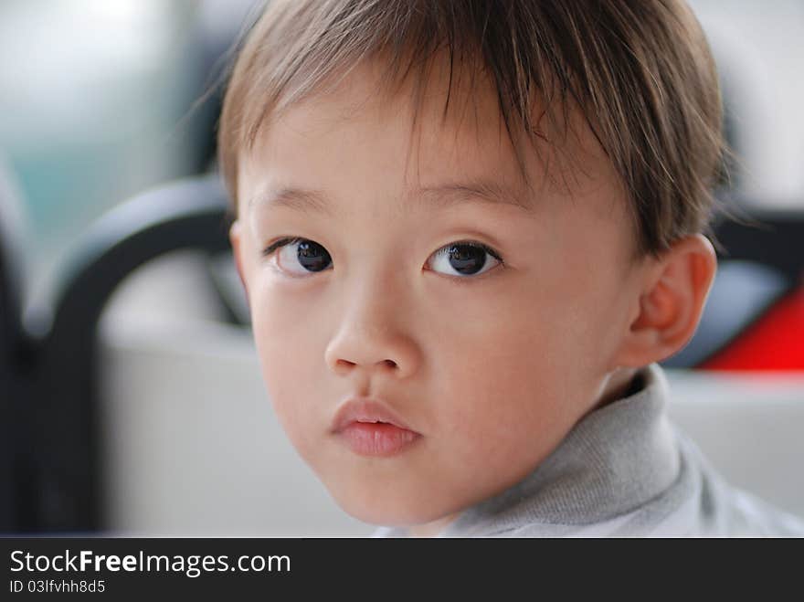 Asian young boy activity out door