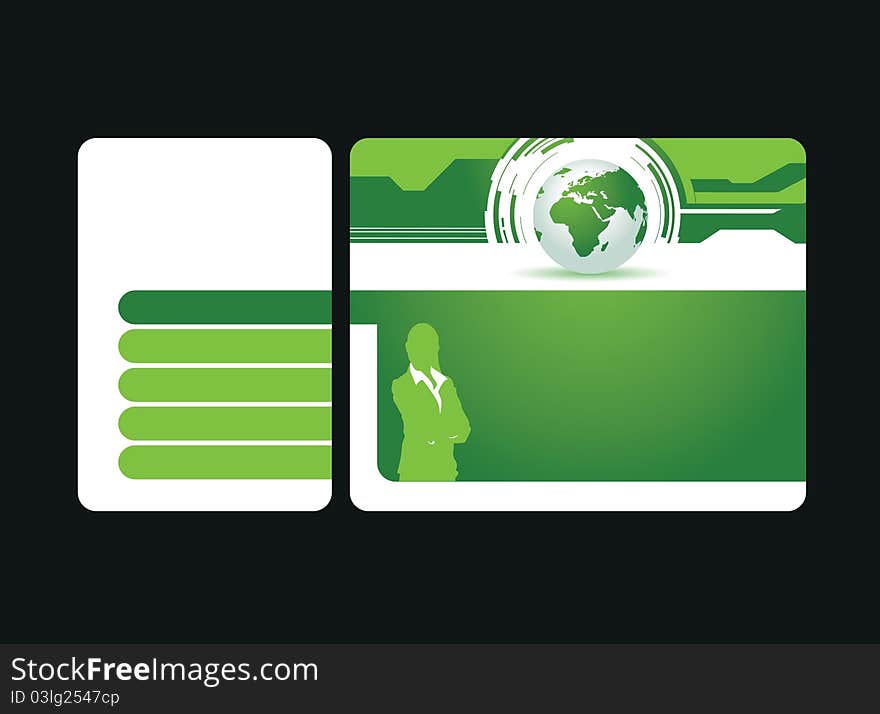 Green abstract business people background