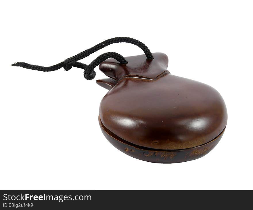 Castanets on a white background