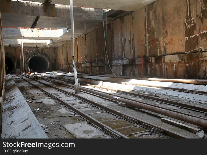 Construction of new subway tunnel