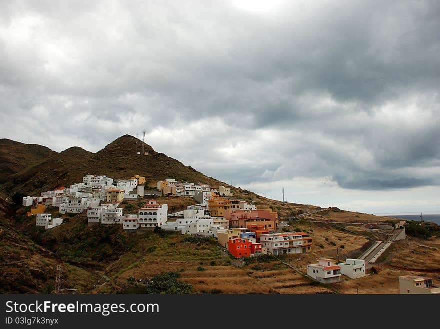 Village in the Mountains. Canary Island Tenerife, Spain