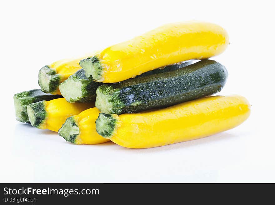 Green and yellow zucchinis