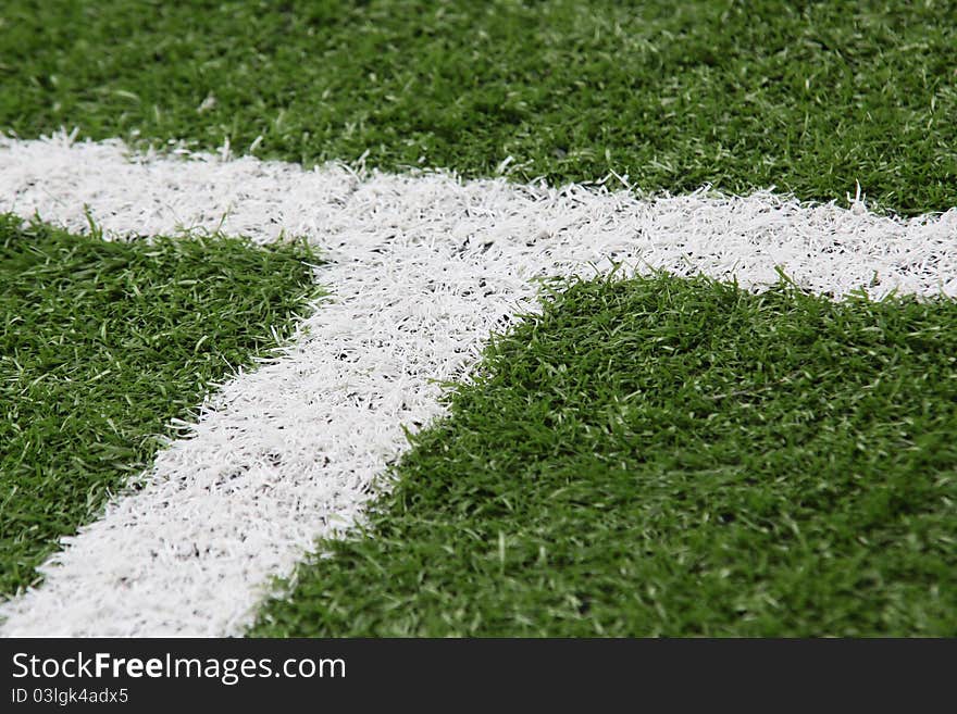 Out - detail photo of soccer field