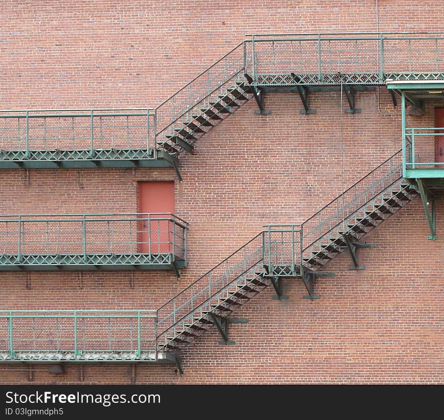 Clean, modern and well-kept exterior of an old commercial building. Clean, modern and well-kept exterior of an old commercial building