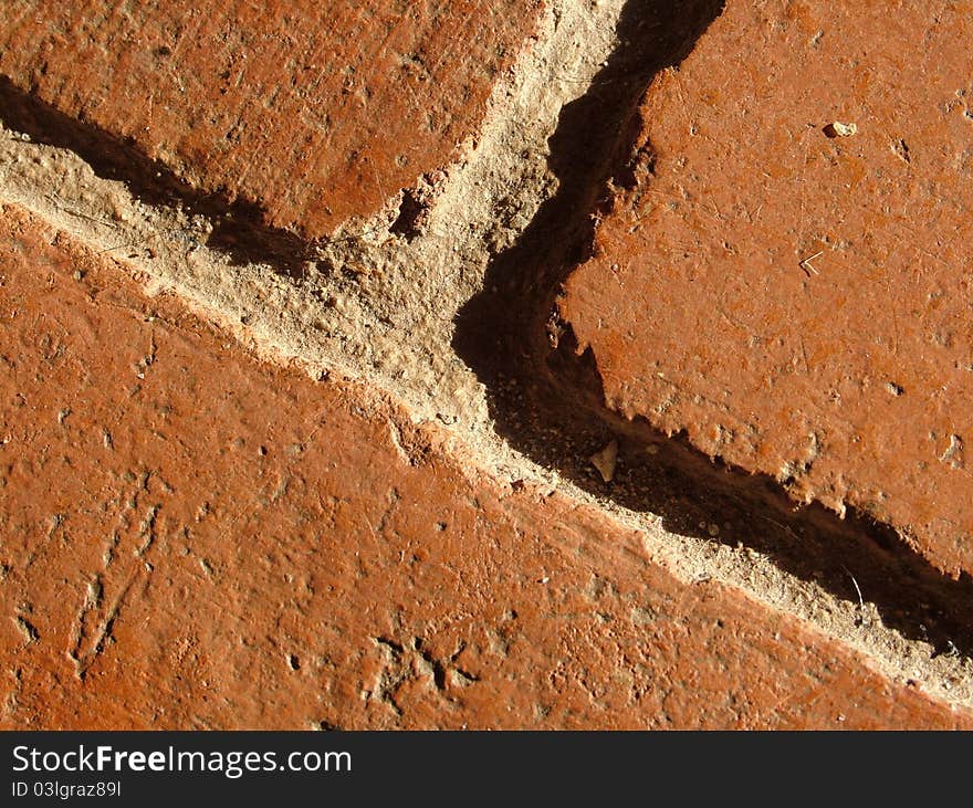 Close up of textured brick work. Close up of textured brick work