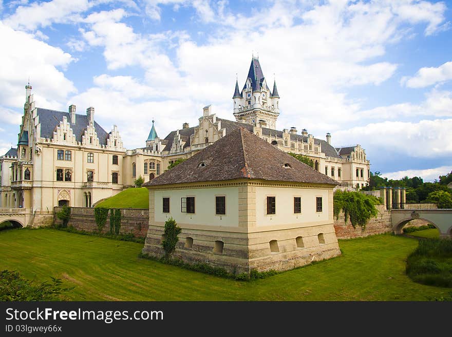 A classical architecture castle complex